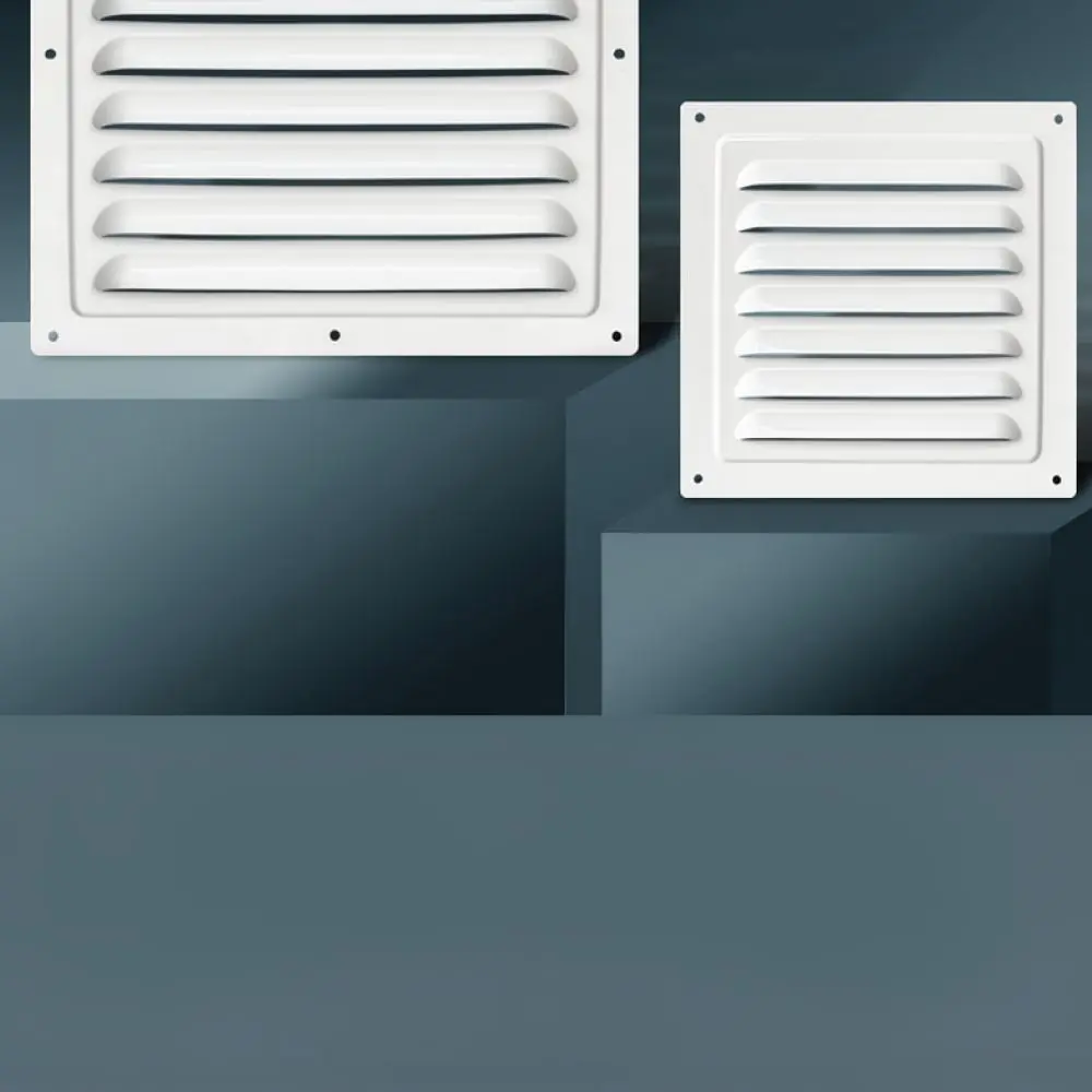 Aluminum Exterior Wall Air Vent Louvers Grille Rainproof Exhaust Hood Ventilation Duct Cover Protective Screen Diffuser Cap