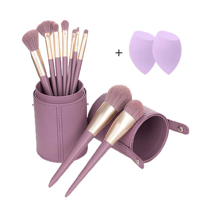 CALIYI 9PCS Makeup Brushes Soft Cosmetic Powder Eye Shadow Contour Highlight Lip Concealer Make up Tools High Quality Brush