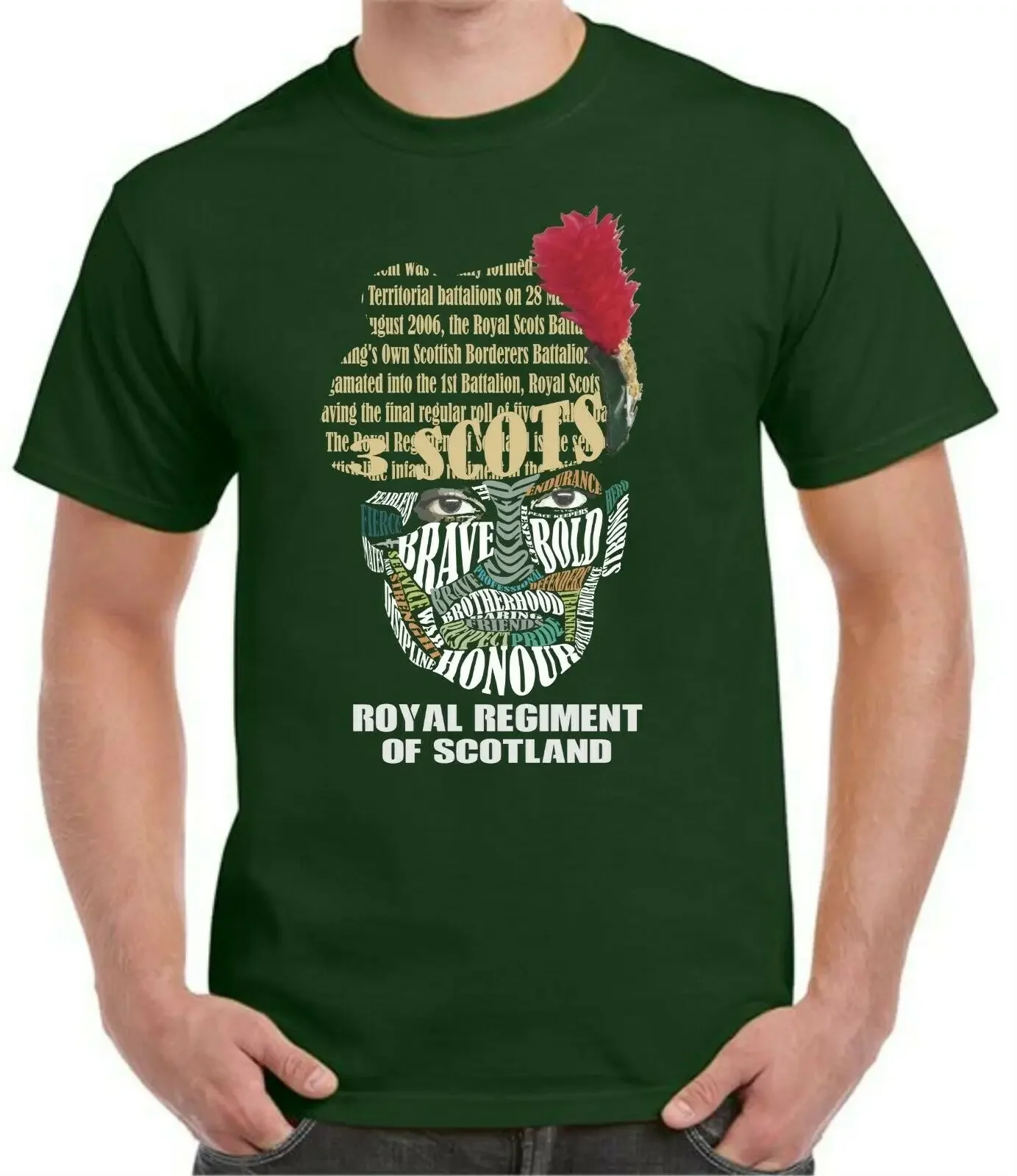1 Scots 2 Scots 3 Scots Royal Regiment Of Scotland T-Shirt RRS Tshirt Premium Cotton Short Sleeve O-Neck Mens T Shirt New