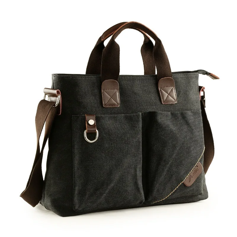 Men's business canvas handbag outdoor messenger bag Men's Messenger Crossbody Shoulder Bags Men Small Sling Packs Satchel Purse