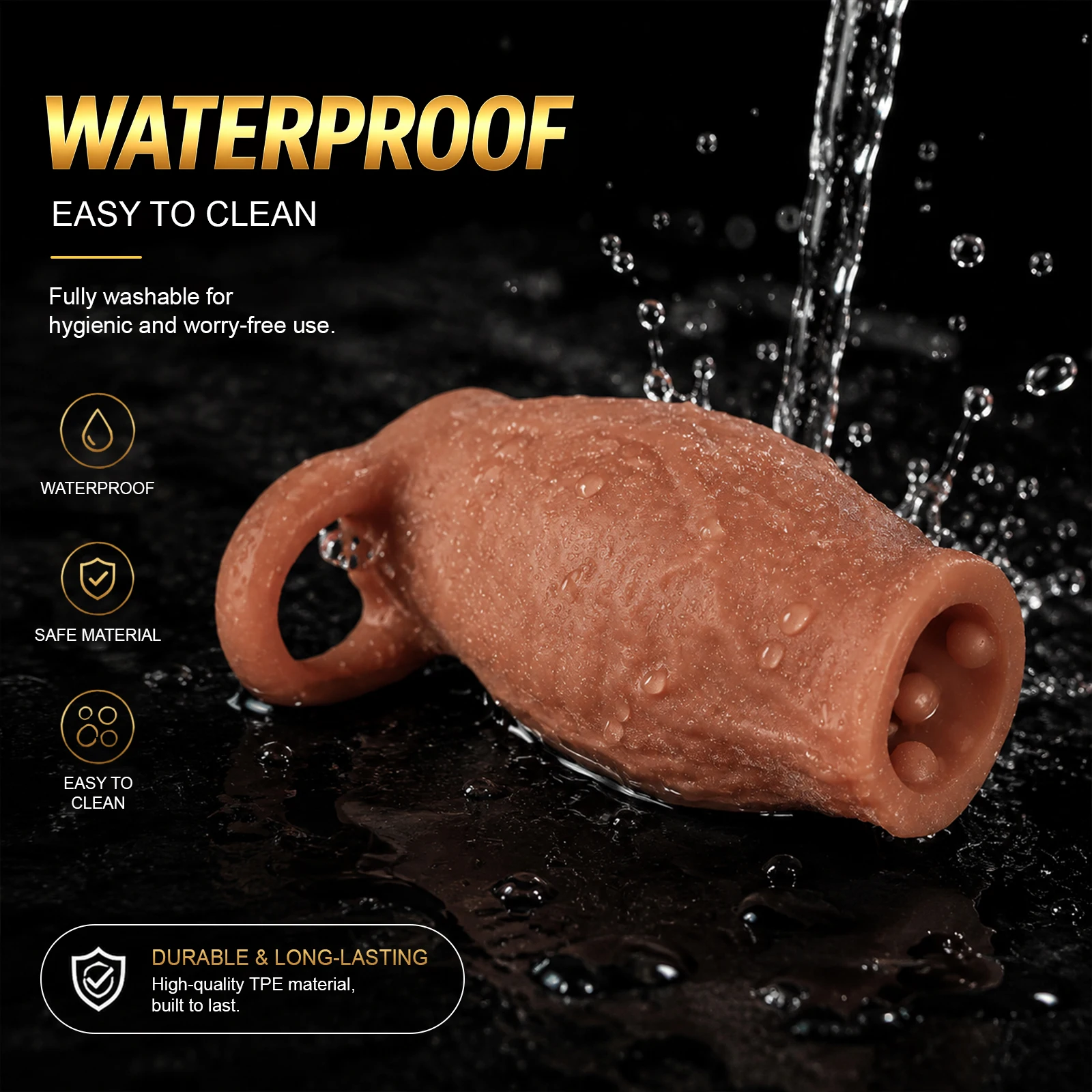 Dick Sleeve Enlargement Lock Sperm Dildo Penis Ring 18 Adult Men Sex Toys Soft Silicone Enlarged Thick Cock Sleeve Male Sexy Toy - view 4