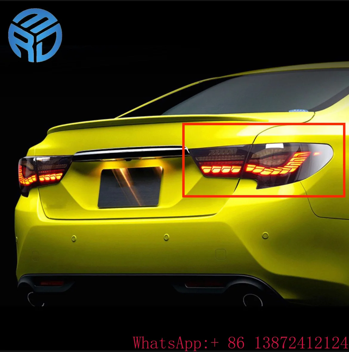 for Toyota Reiz Mark X 2014-2017 LED Tail Lights Stop Light  with Fog Reversing Sequential signal Red and Smokey Housing