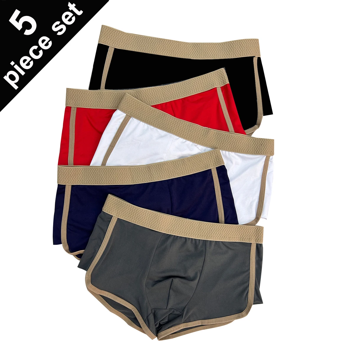 

[5 шт./компл.] модные мужские боксеры, нижнее белье, мужские трусы, однотонные удобные трусики для мужчин, молодежи