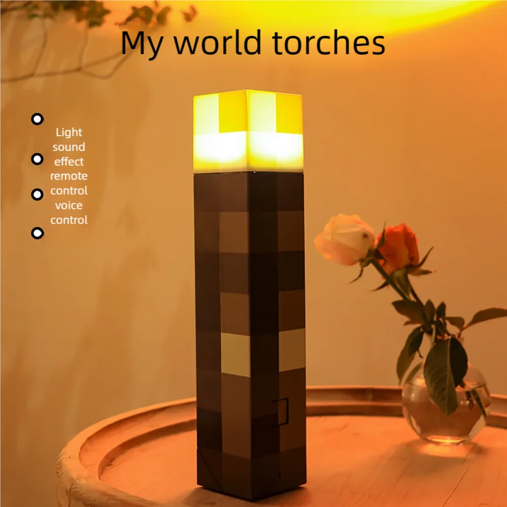 Torch torch light game around the night light children's toys decorative light-emitting model ornaments wall lamp voice-activate