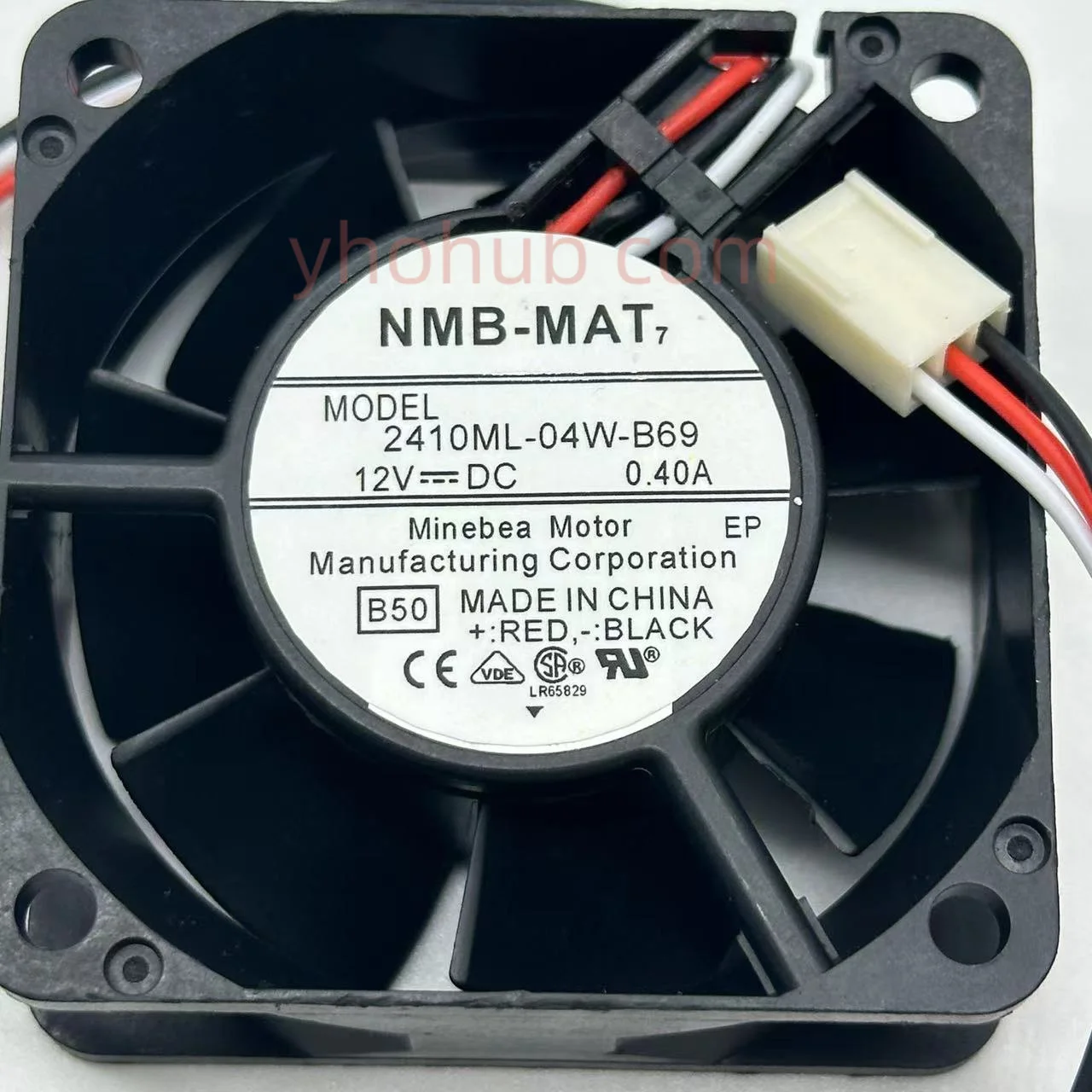 NMB-MAT 2410ML-04W-B69 B50 DC 12V 0.40A 60x60x25mm Server Cooling Fan