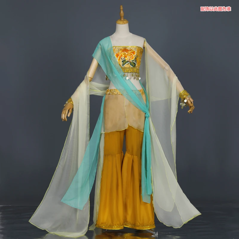 Dunhuang Feitian Hanfu Chinese Elements Fairy Dance Performance Cosplay Costume culottes Halloween Christmas Fancy Party