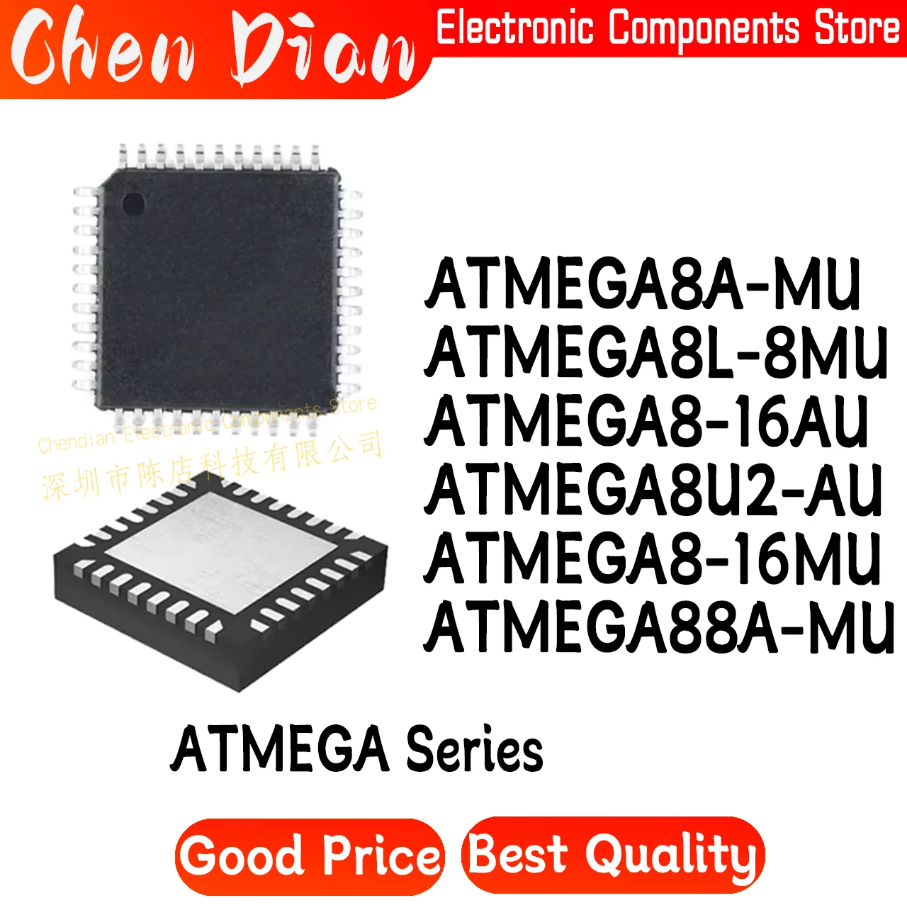 ATMEGA8A-MU ATMEGA8L-8MU ATMEGA8-16AU ATMEGA8U2-AU ATMEGA8-16MU ATMEGA88A-MU New Original Genuine