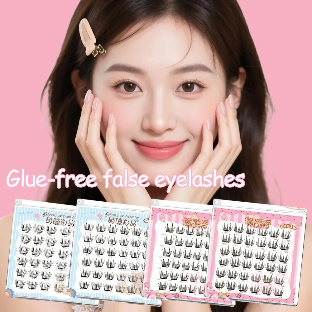 Glue-free False Eyelashes DIY Clusters Eyelashes Manga Lashes Soft False Eyelashes Daily Makeup Reusable Fake Lashes
