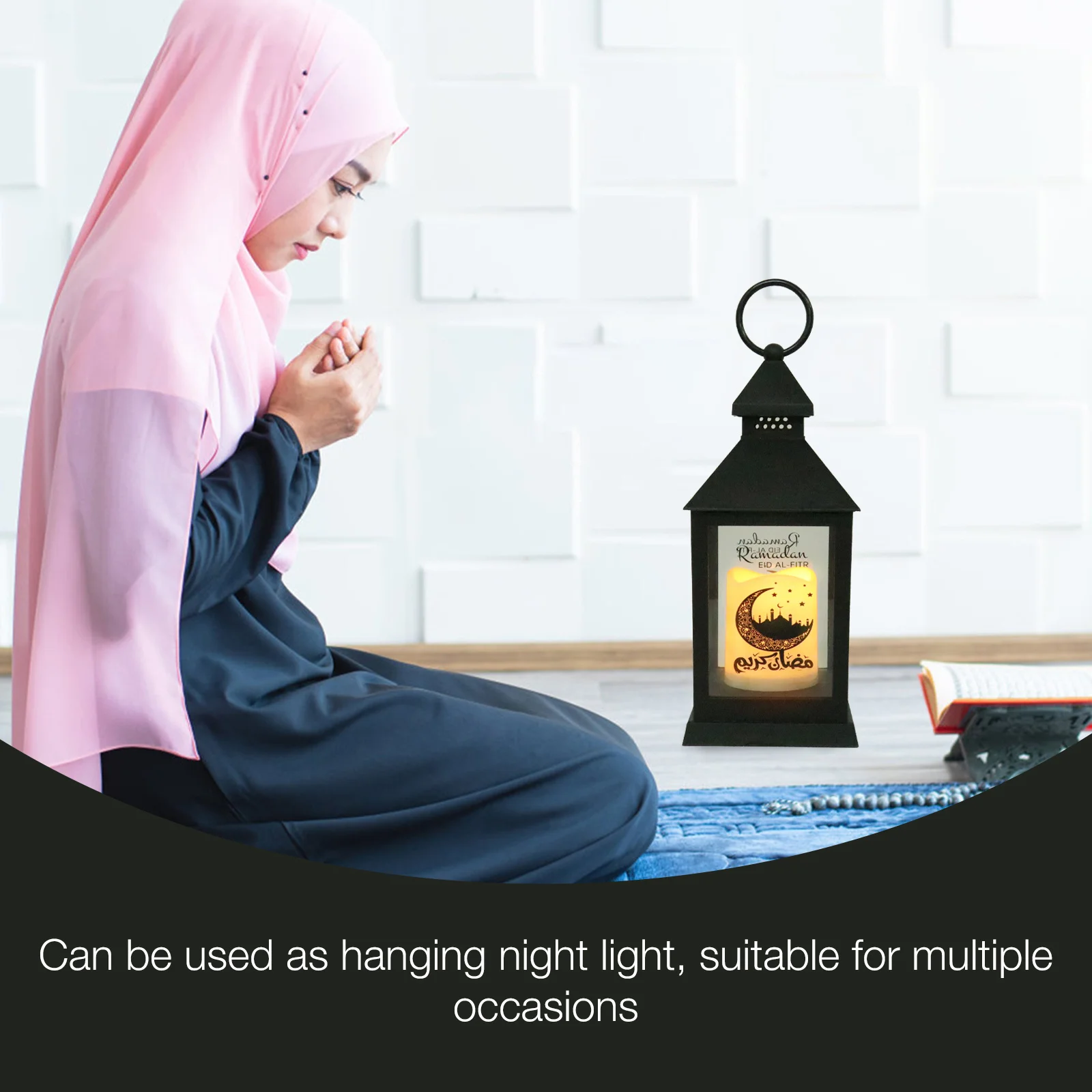 1 قطعة مصباح رمضان بالطاقة LED محاكاة مهرجان ضوء ديكور المنزل ديكور مصباح رمضان