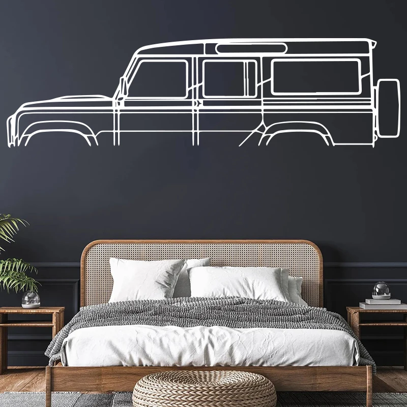 Land Defender 110 Klassische Silhouette Gift For Car Lovers, Car Gifts For Him, wall murals Petrolhead Christmas Gift S828