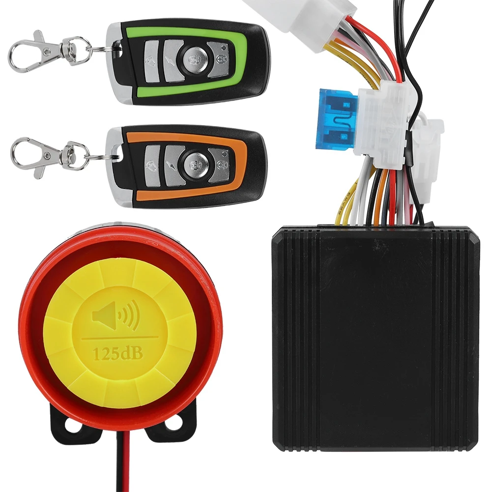 ZK40 12V Motorcycle Anti theft Security Alarm System Remote Control Engine Start Universal