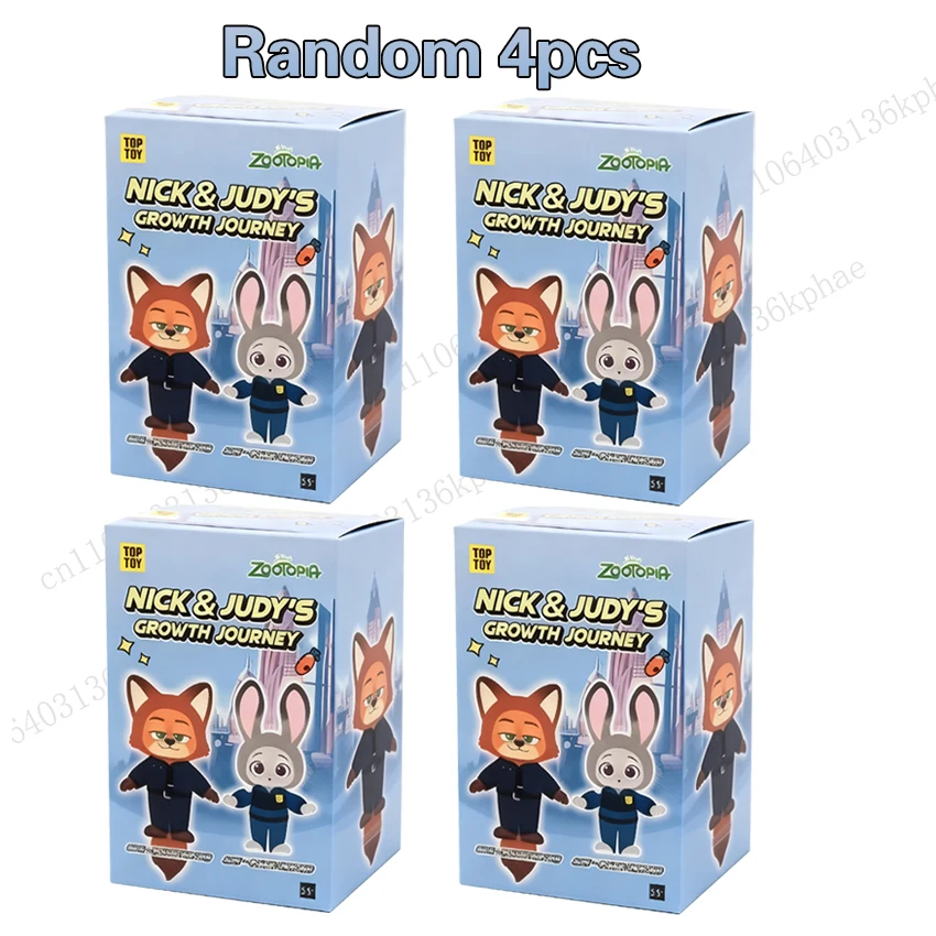 Disney zootopia2 caixa cega nick judy boneca de vinil na moda brinquedo surpresa bonito mochila pingente presente aniversário das crianças