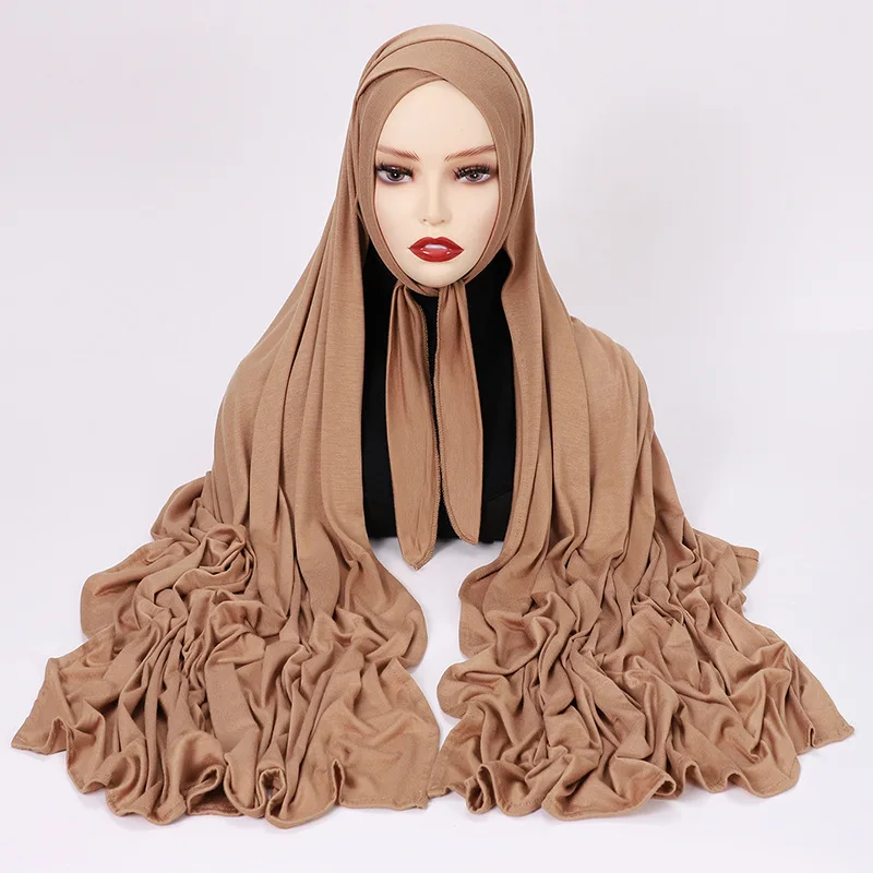 New Premium Instant Hijab Scarf Jersey Hijabs for Woman Turbans for Women Muslim Fashion Headscarf Turban Head Wrap for Women