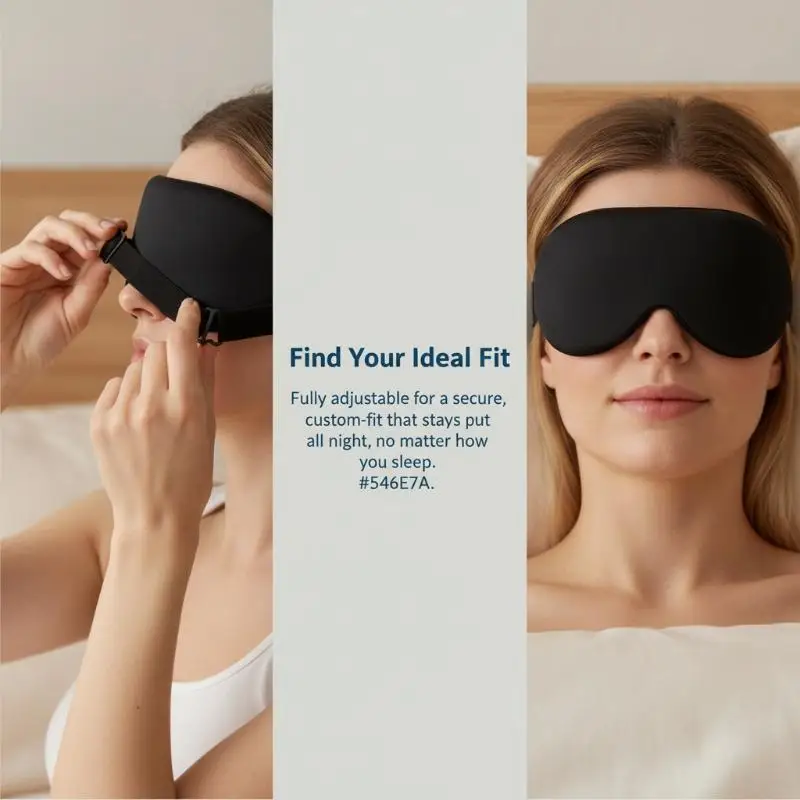 3D Three-dimensional Design Full Shading Sleep Eye Mask Relaxing Zero Pressure Soft And Breathable Nap Mask To RelieveEyeFatigue
