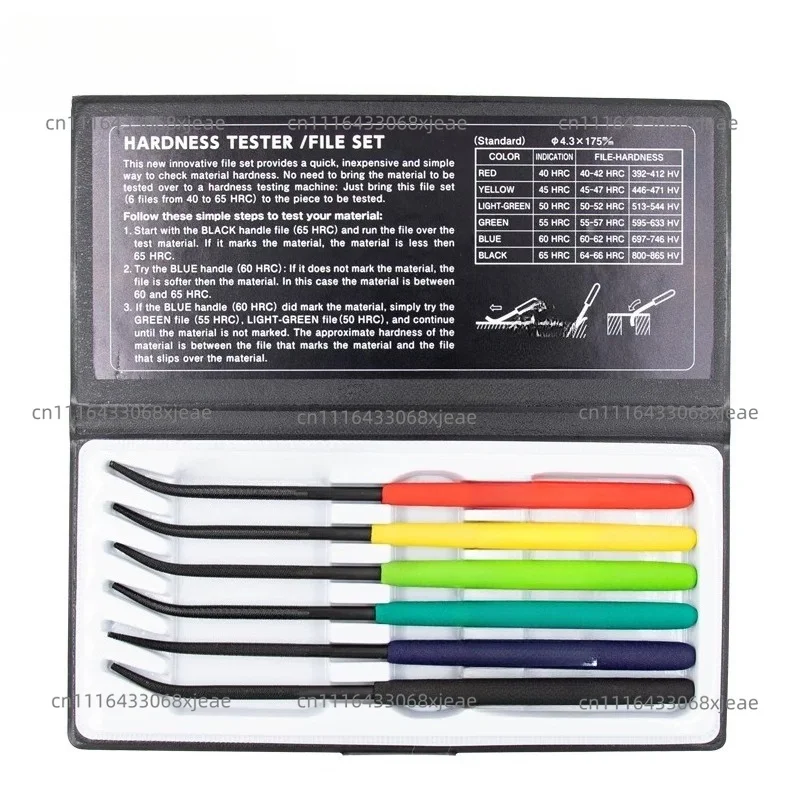 6PCS/Set HRC40‑65 Handheld Hardness Checking File for Metal Hardness Testing