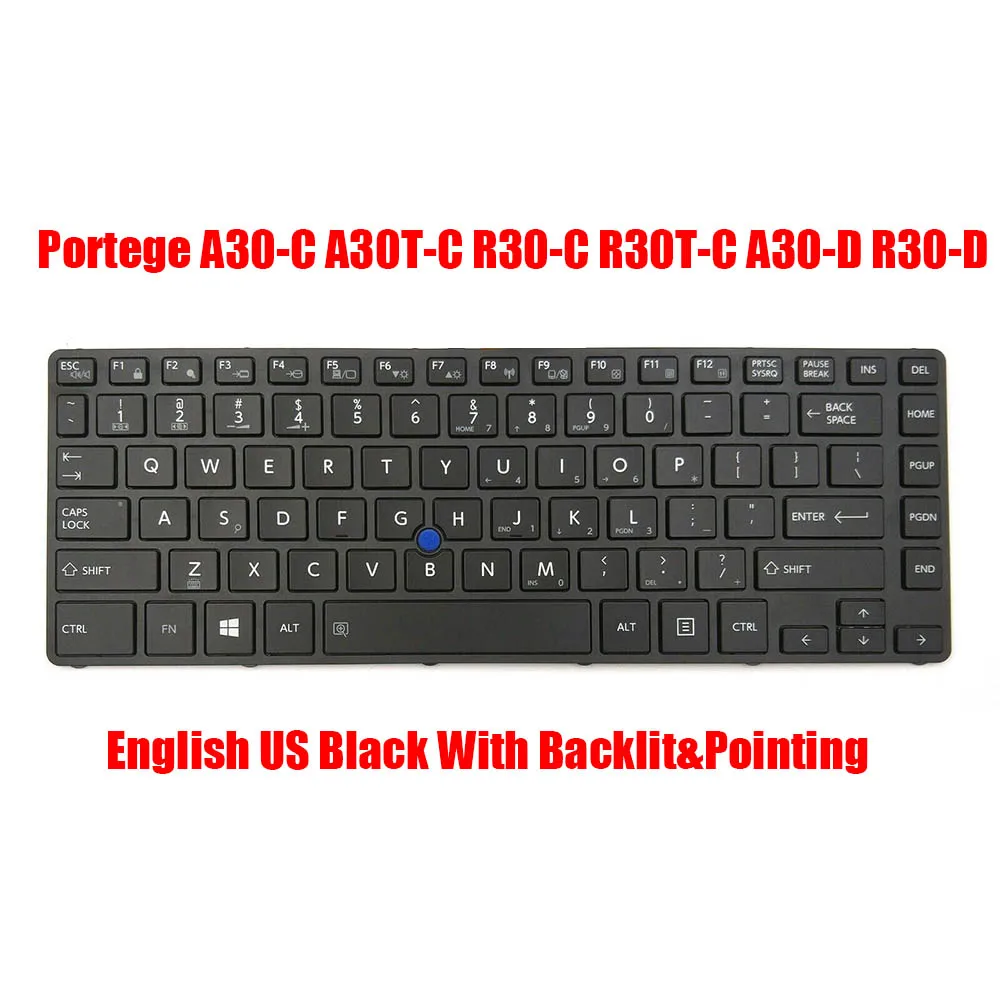 

US JP Laptop Keyboard For Toshiba Portege A30-C A30T-C R30-C R30T-C A30-D R30-D New