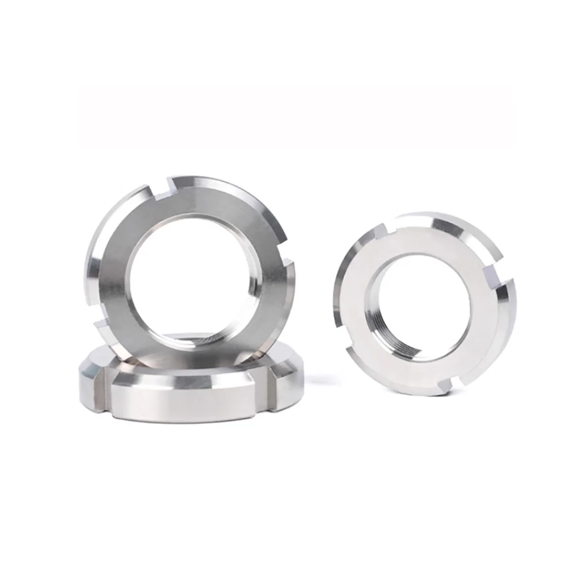 

304 Stainless Steel Round Nut/Locking nut/ Anti Retreat nuts Pitch 2mm M24M27M30M33M36M39M40-M50