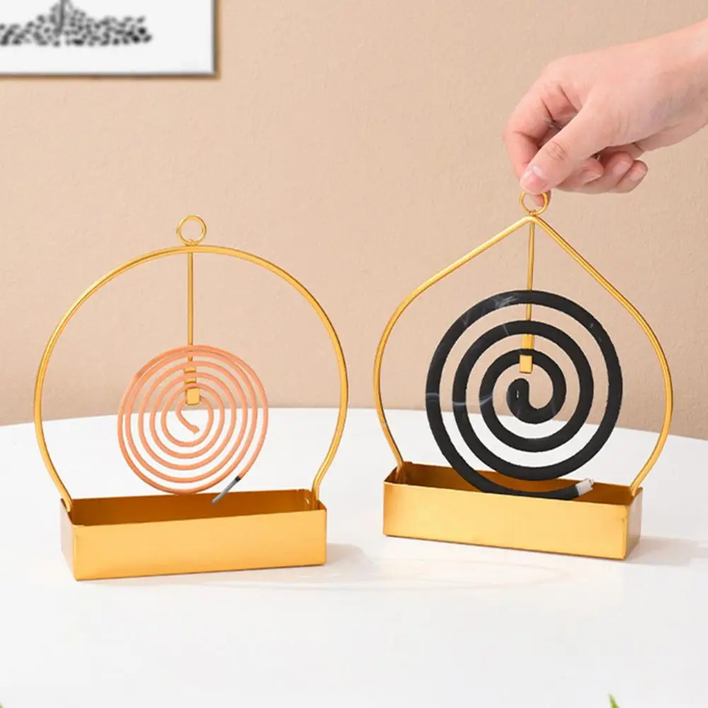 Practical Heart/Round Shape Mosquito Coil Tray Anti-rust Mosquito Coil Rack Multifunctional Household Supplies