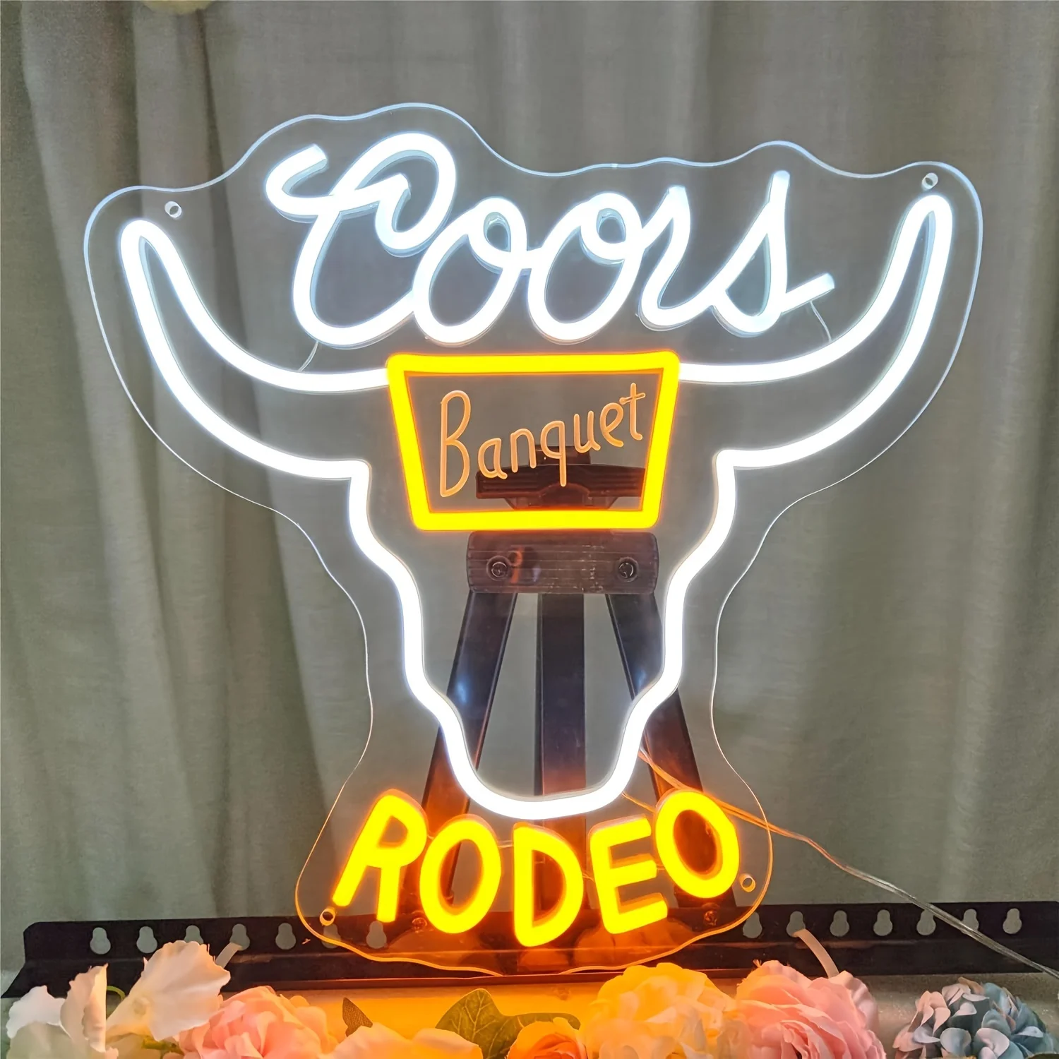 

CRS Neon Light Sign-Vibrant Cowboy LED Wall Decor-Perfect for Man Cave, Bar, Pub, Game Room & Banquet Celebrations