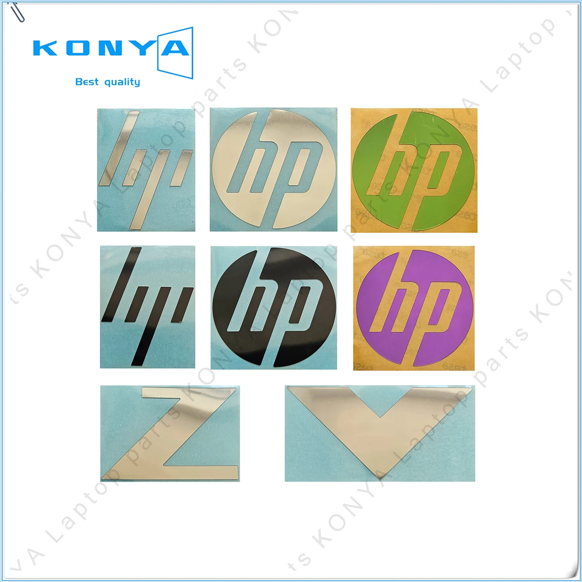 ل HP محمول LCD غطاء شعار ملصق لوحة البلاستيك نسخة شعار فضي أسود أخضر أرجواني 42 مللي متر 44 مللي متر 48 مللي متر