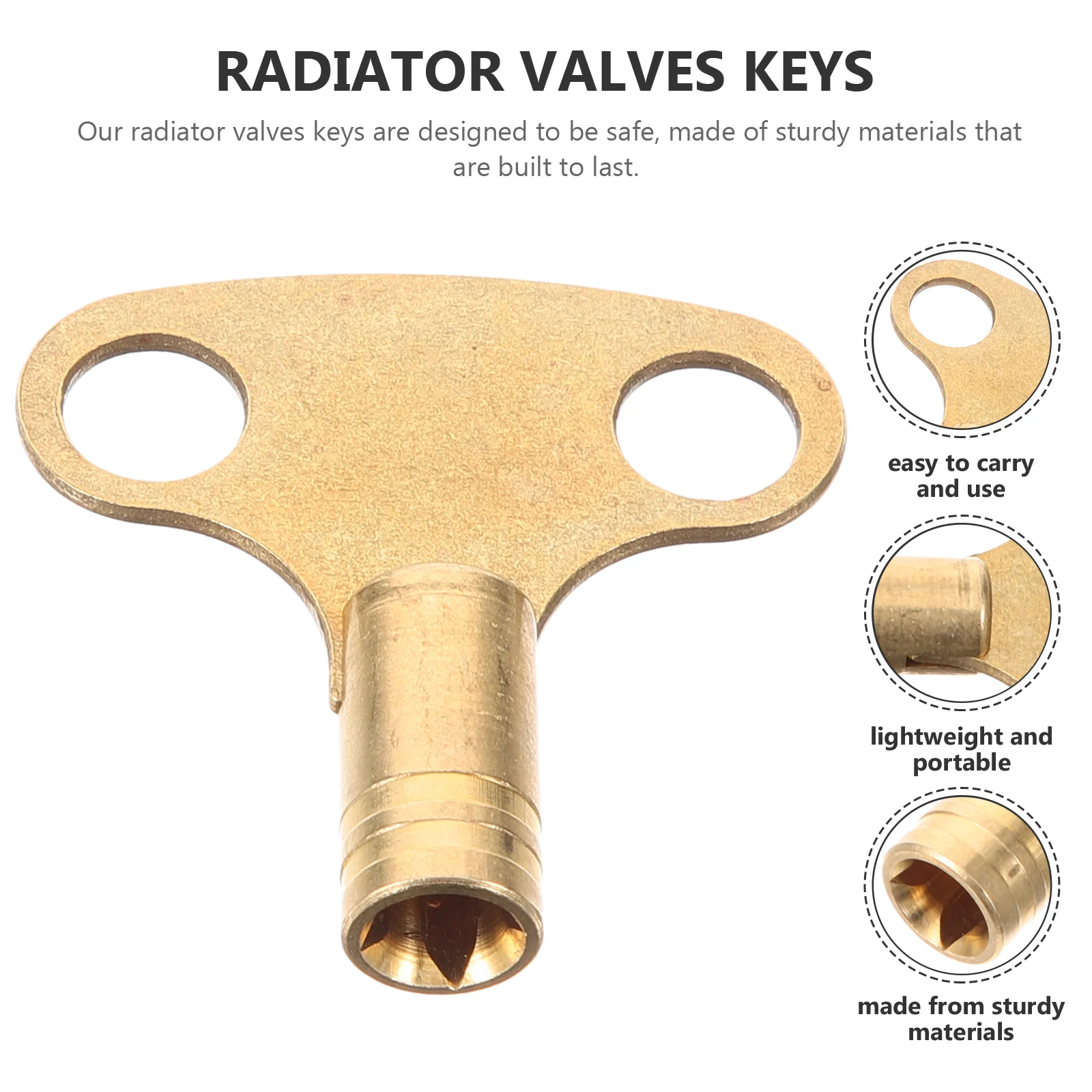 Radiator Key Metal Air Universal Gas Valve Utility Plumbing Keys Tail Bleeding Plumbers Tool