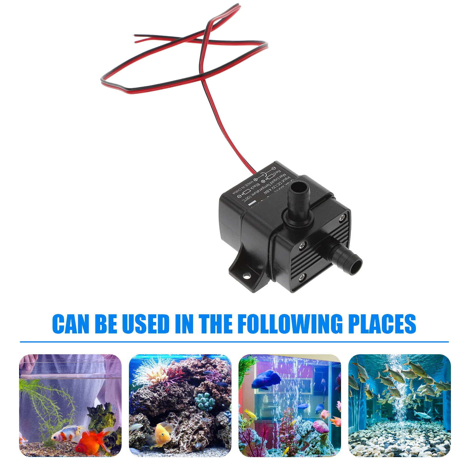 

1pcs Mini Water Pump 12V Dc Brushless Submersible For Fish Tank Aquarium Fountain Garden Pond Low Noise Energy Saving