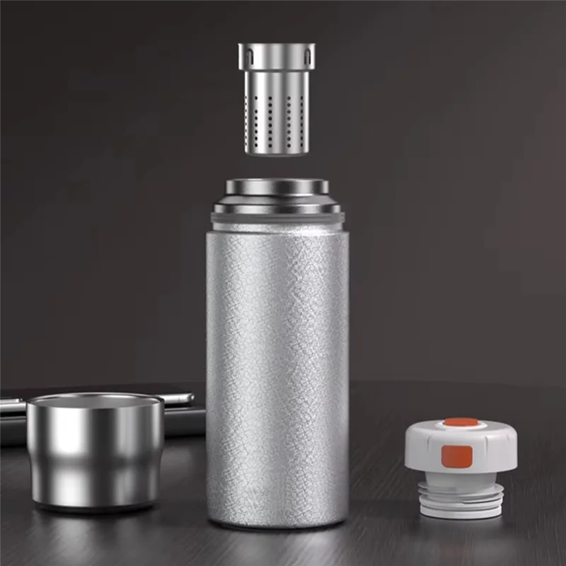 ABVJ-Double Wall Coated Titanium Stainless Steel Thermal Tea Infuser Bottle Cup Coffee Mug