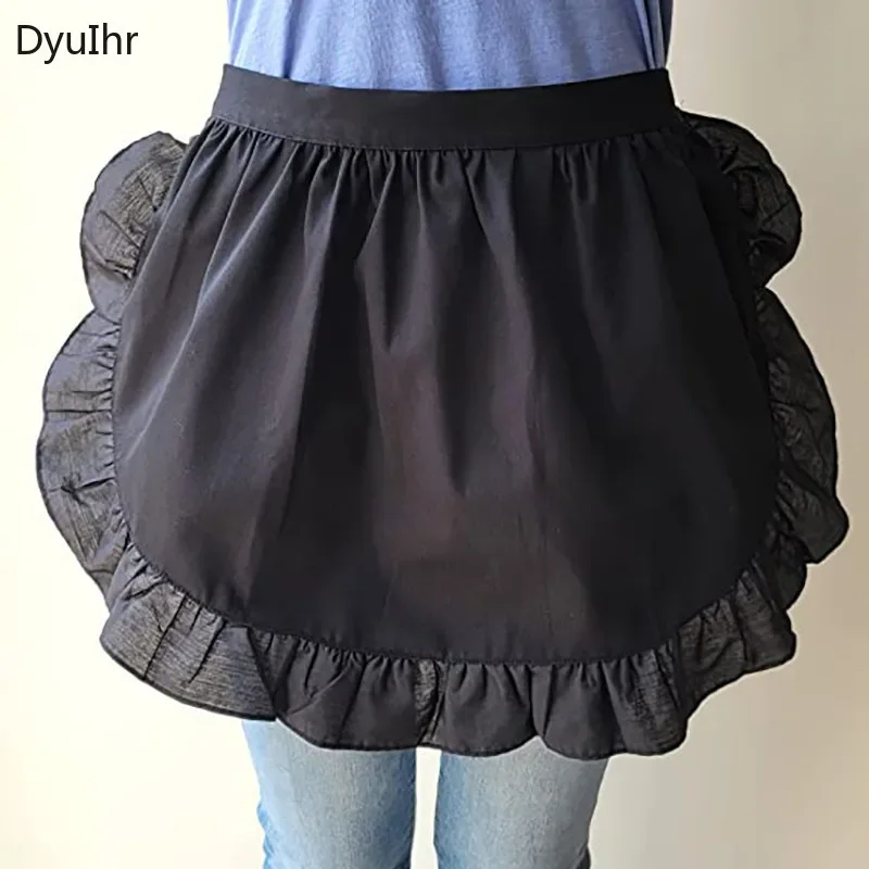 Lace half body apron Maid attire Cleaning supplies short apron Household daily necessities Home and work clothes 1pc