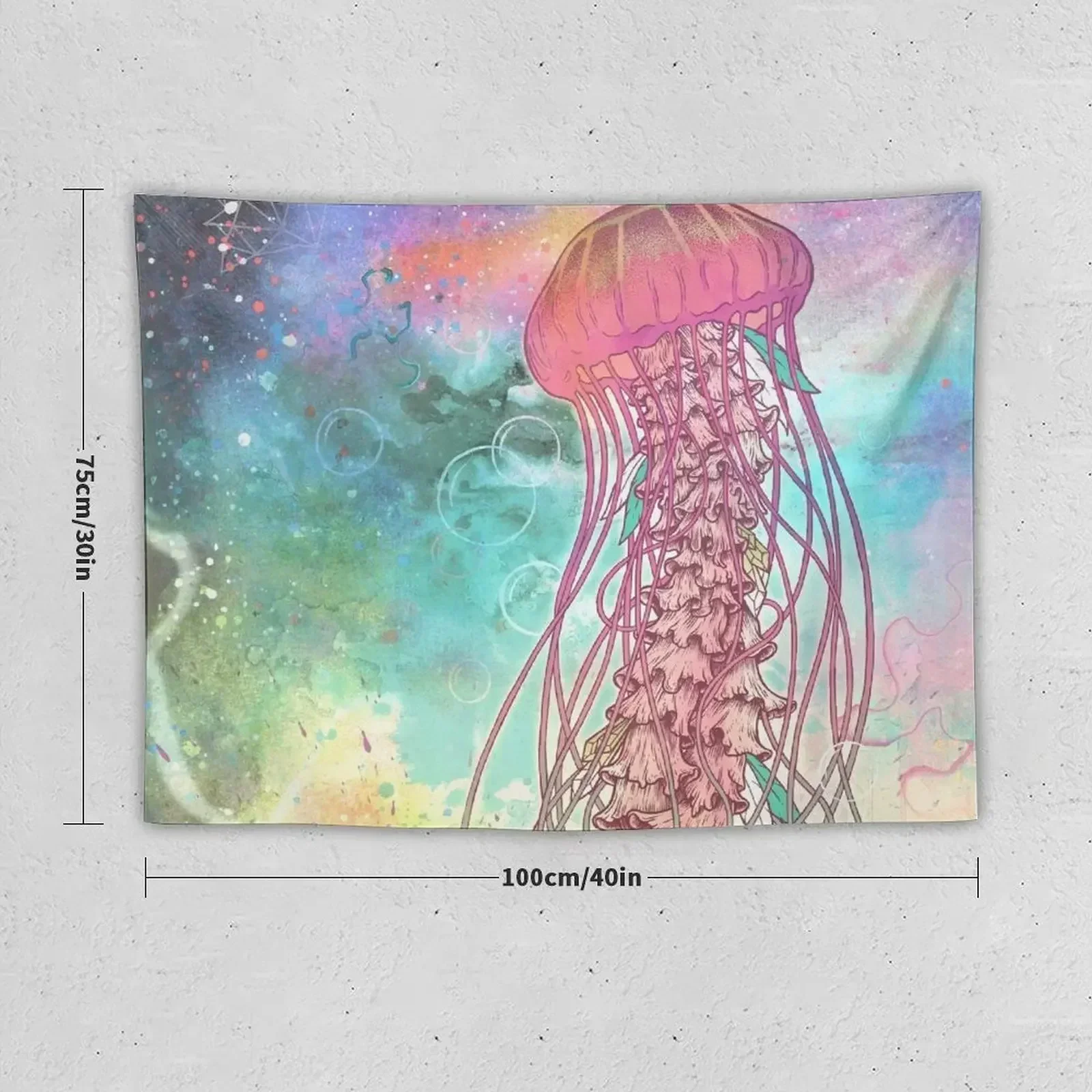 Space Jellyfish Tapestry Korean Room Decor Wall Hanging For Bedroom Room Decoration Korean Style Tapestry