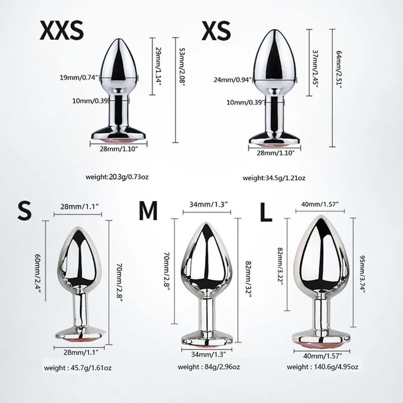 5 أحجام المكونات المعدنية الشرج بعقب المكونات لعبة الجنس بعقب لعبة للنساء الرجال الأزواج مثلي الجنس الكبار لعبة الاستمناء الشرج الماس الجنس متجر #3