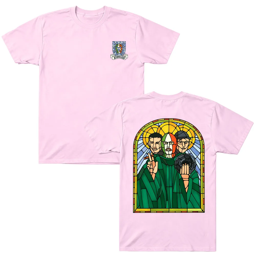 Stained Glass Tee Kneecap Grafik-T-Shirt aus Baumwolle für Männer und Frauen, Hip-Hop-Rap-Band, Kurzarm, Casual-T-Shirt, Fan-Merchandise, Komfort-Oberteil – Detail 11