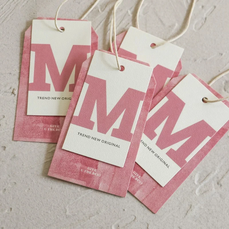 Clothing tag custom logo high-end women's clothing store simple label custom texture hanging card underwear listing spot set