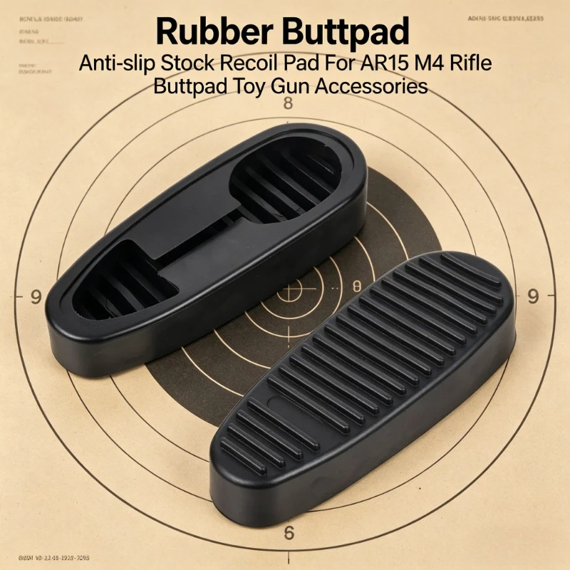 For AR15 M4 Rifle Rubber Buttpad Anti-slip Stock Recoil Pad Buttpad Toy Gun Accessories Tactical Spare Parts Upgrade