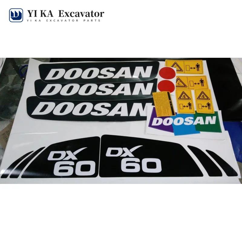 New Doosan Daewoo Decal Excavator Full Car Label DX55/60/75/88-9C Body Side Door Model Label