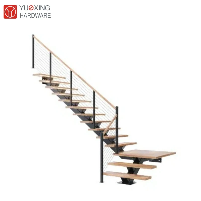 custom.Sleek and Minimalistic Stringer Straight Staircase: Modern Design Contemporary Homes Stairs