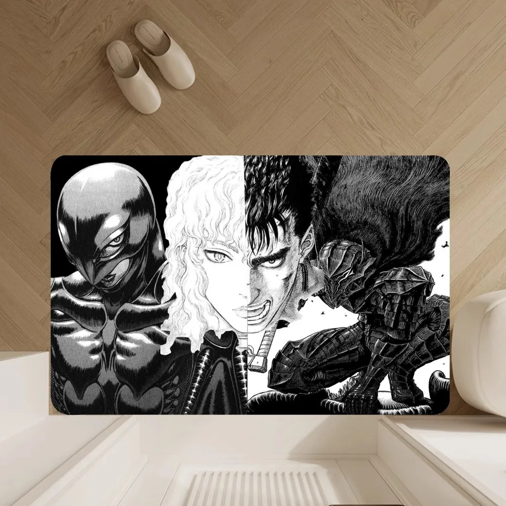 B-Berserk manga  Floor Mat Floor Mat Anti-Slip Bathroom Kitchen Bedroom Living Room Entrance Rug Home Decor