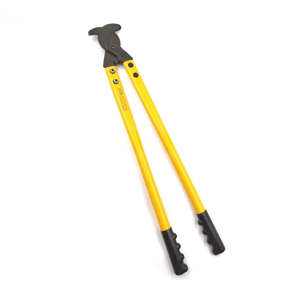 LK-500 Heavy Duty Cable Cutter, Cr-V Steel Blade Max 500mm² Cutting Capacity for Copper & Aluminum Electrical Wires