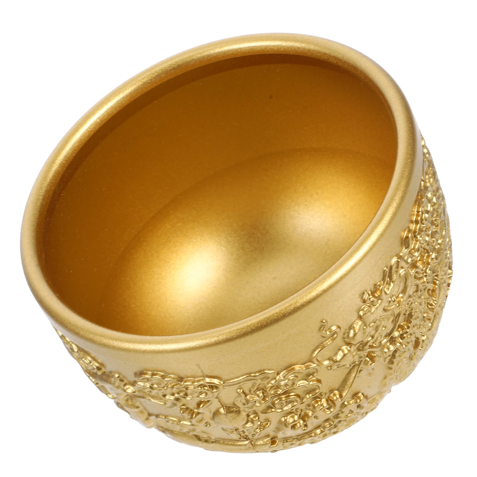 

Retro Dragon and Brass Treasure Bowl Golden Chinese Style Shaped Key Ring Office