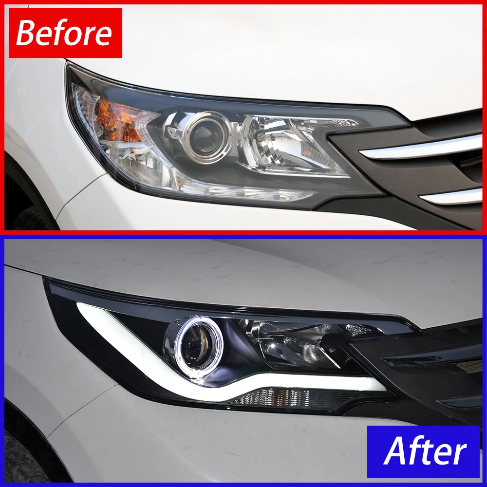 Car Front Lamps for Honda CR-V 2012-2014 LED Auto Headlights Assembly Upgrade High Quality Projector Lens Tool Accessories