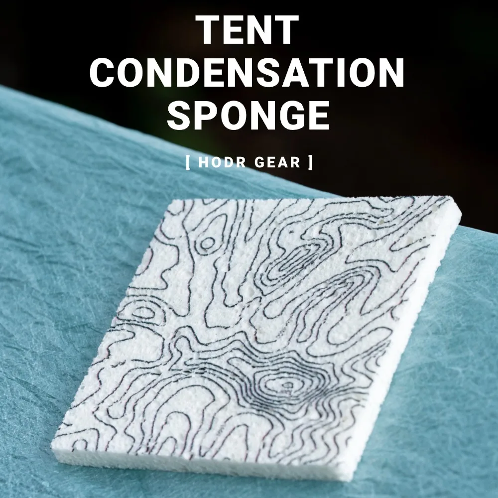 [HODRGEAR] Zelt-Kondensationsschwamm – Ultraleichter 16,7g Zelluloseschwamm 15×15cm zum Abwischen und Wiederverwenden für Zelte, Planen, Kochgeschirr
