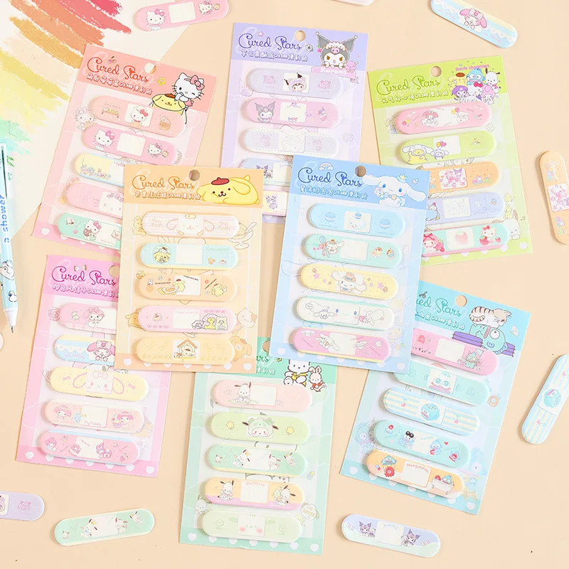 

Kawaii Hello Kitty Note Paper Adhesive Tape Cute Cartoon Creative Bookmark Stickers Desktop Accessories Student Gift Wholesale