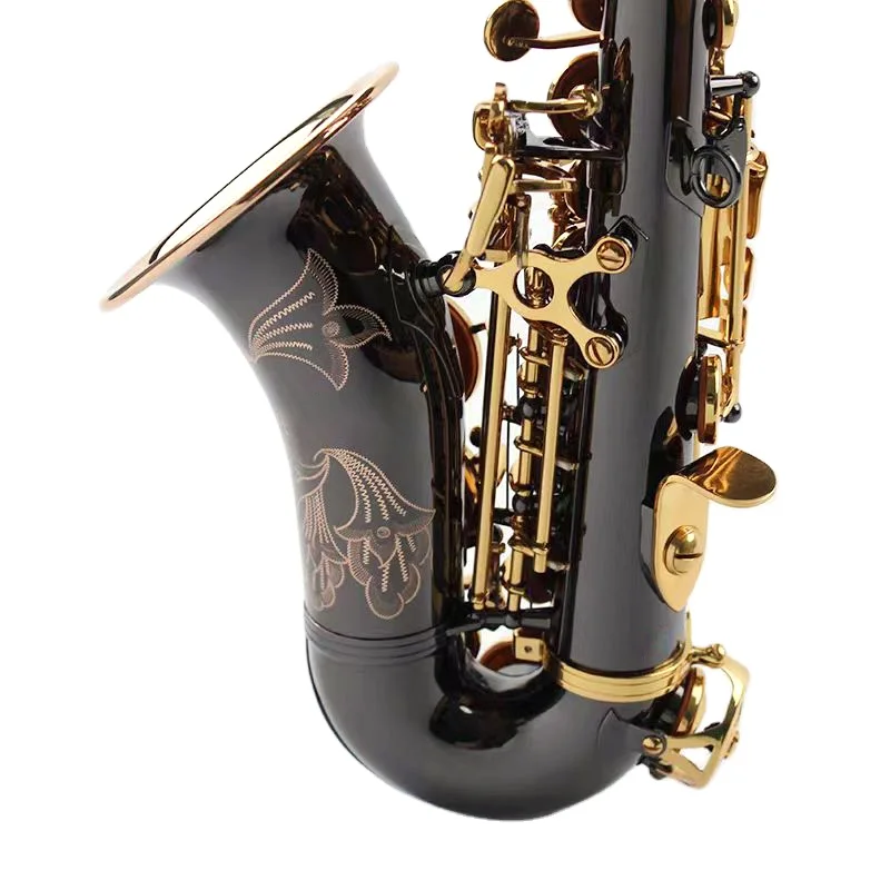 Изогнутый альт-саксофон Hooqu Bb, студенческий саксофон для начинающих