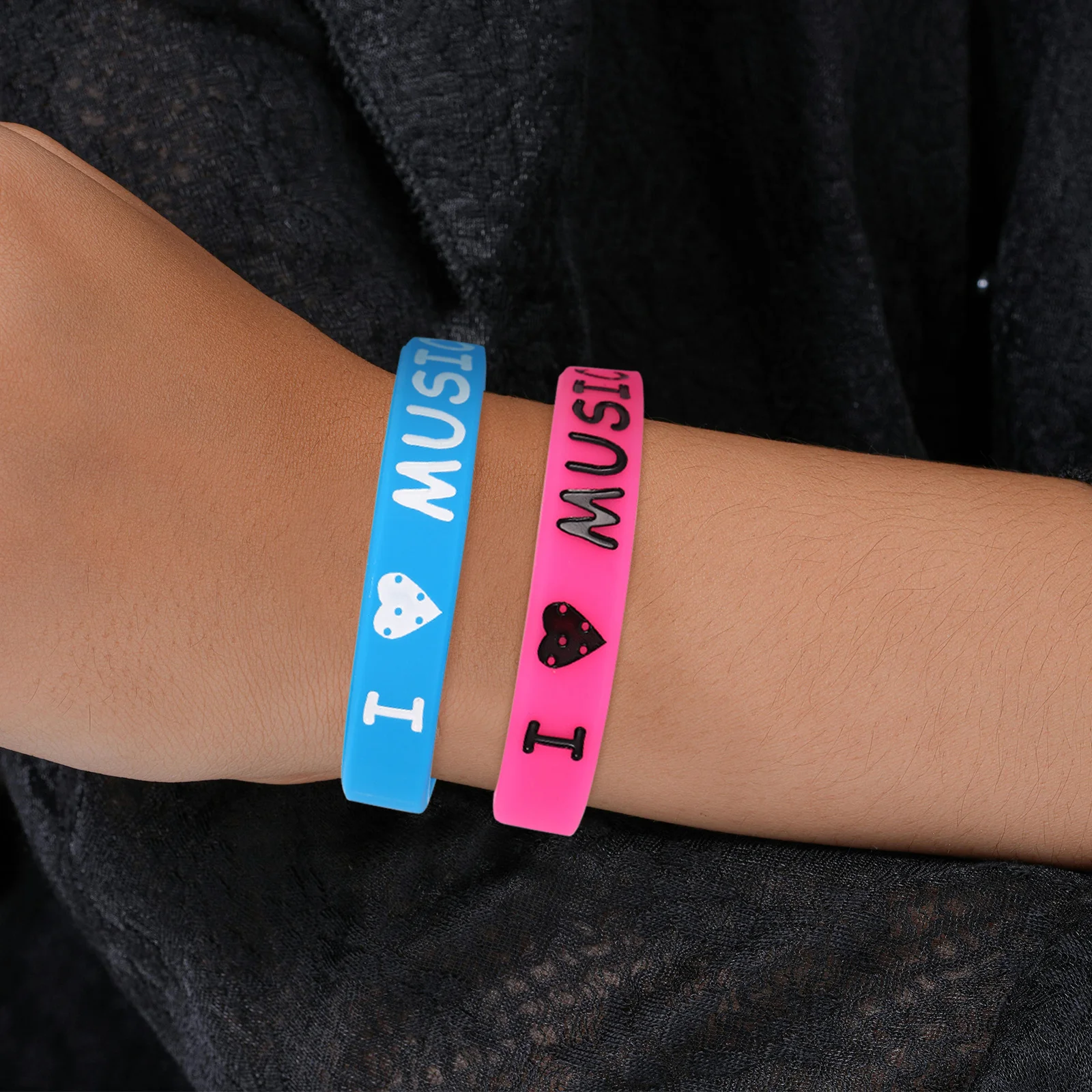 12 stuks I Love Music siliconen polsbandjes kleurrijke festivalarmbanden feestartikelen concertaccessoires siliconen polsbandjes
