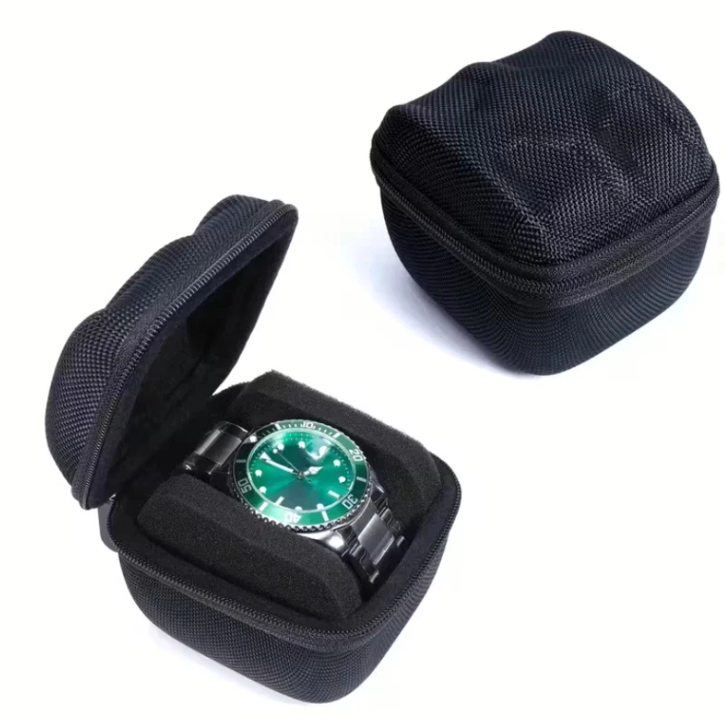 1/2 Slots Watch Travel Case Fit Large And Small Watches,With Soft Watch Pillow Hardshell Compact Watch Box,Safe watch Storage