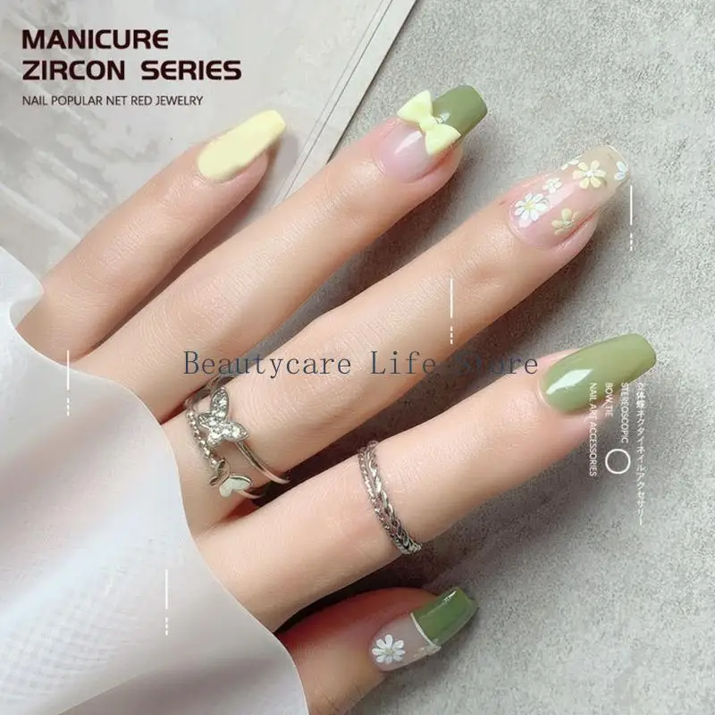 

652C 10pack Bows Nail Charm Flatback Bowknot Nail Art Charms 3D Bows Nail Art Decorations Colorful Bowknot Nail Decals