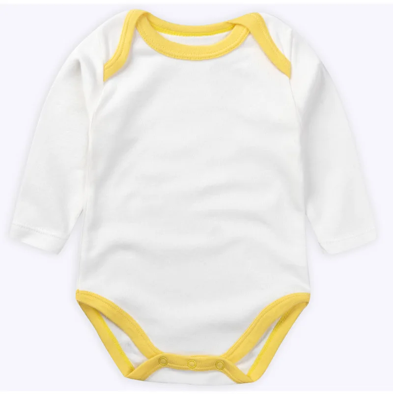 Bebê manga longa bodysuits roupas para recém-nascidos meninas meninos novo 100% organice algodão cor pura macacão para 3-24m crianças