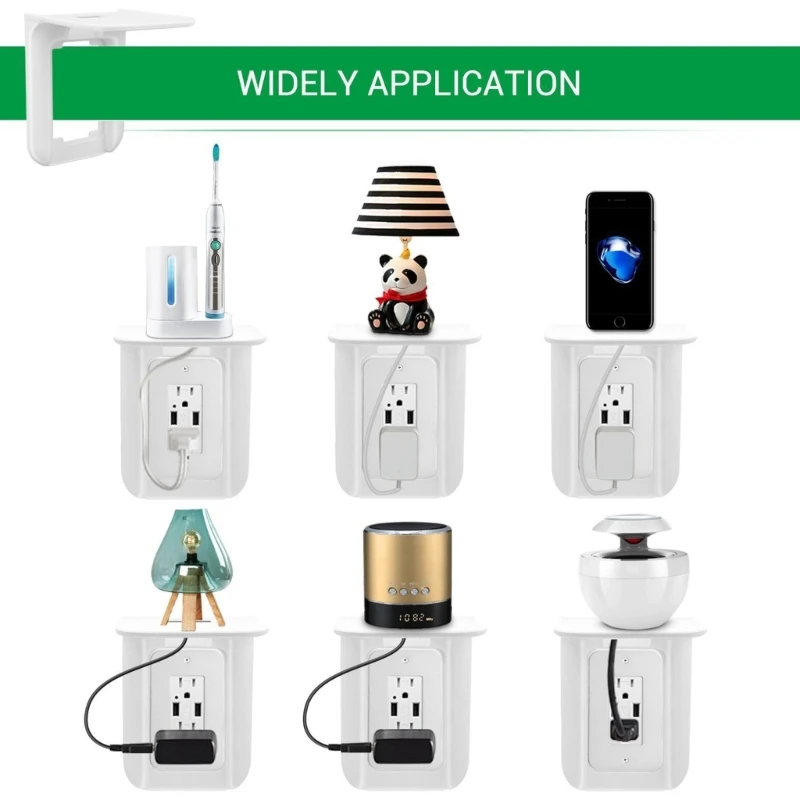 Wall Outlet Shelf Wall Mounted Switches Socket Rack for Switches & Sockets Hanging Shelves Phone Charging Storage Holder