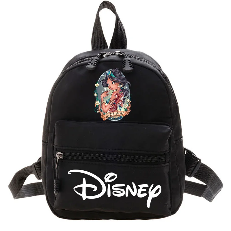 Disney Jasmine Princess Women\'s Cute Backpack 2024 New Cute Teen Girls College Style  Backpacks Convenient Shopping Fashion Bag