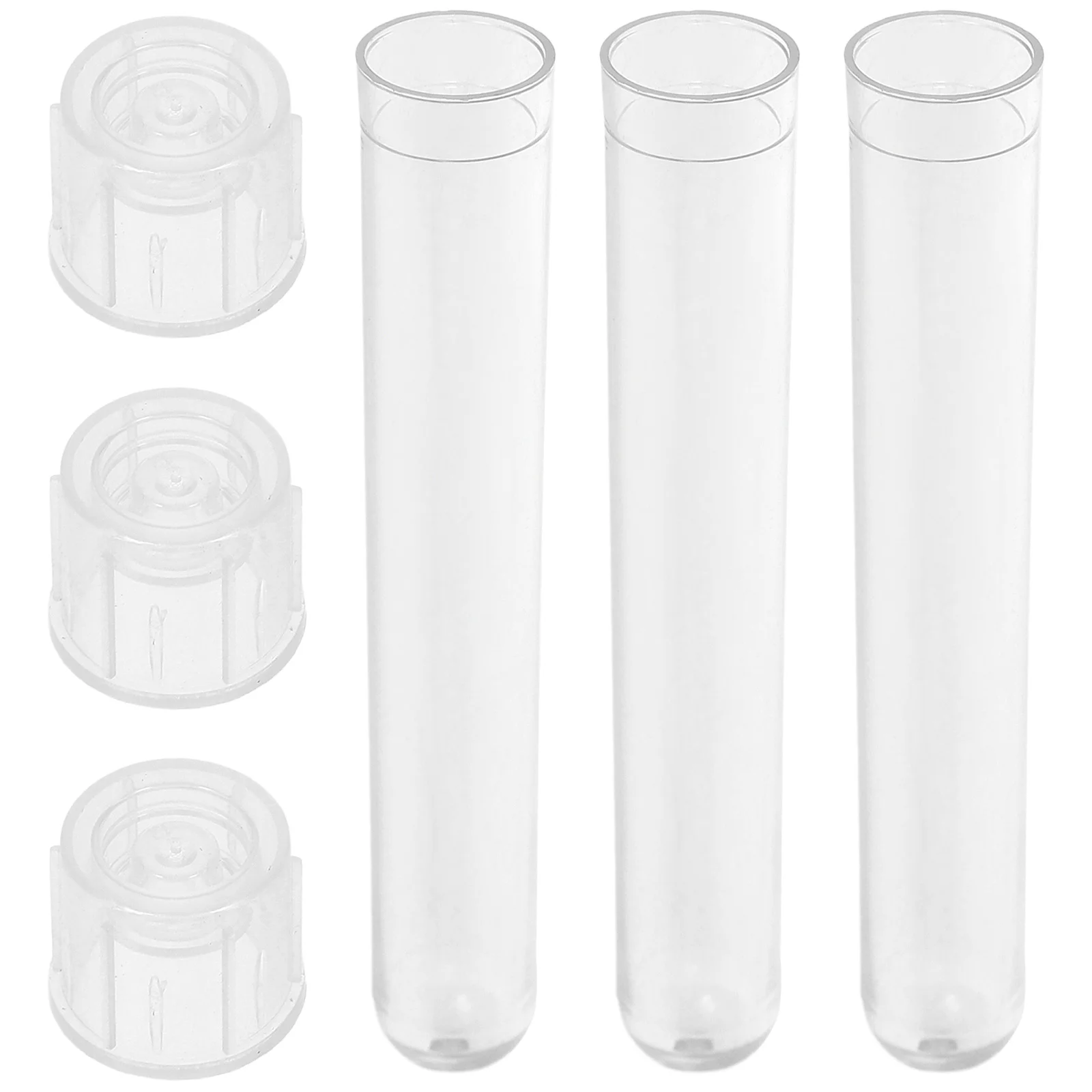 Tubes à essai en plastique de 5Ml, 24 pièces, petits flacons transparents et hermétiques pour laboratoire, chimie, échantillonnage pharmaceutique