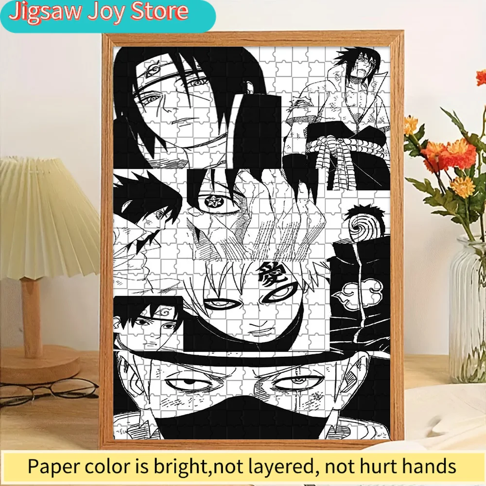 

Anime Naruto Classic Characters Sharingan Gaara Manga Collage Scene Paper Puzzle, Premium Thick Paper Material, High Definition